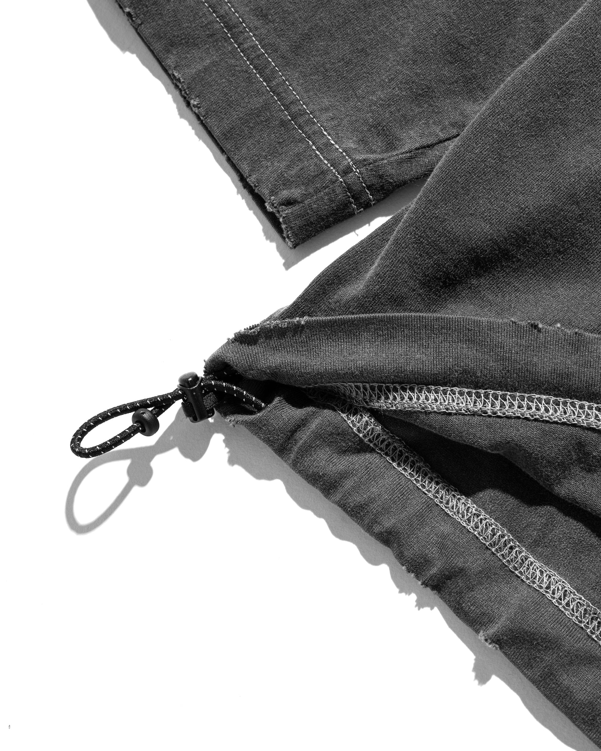 CLESSTE PIGMENT DYED L/S T-SHIRT WITH DRAWSTRINGS