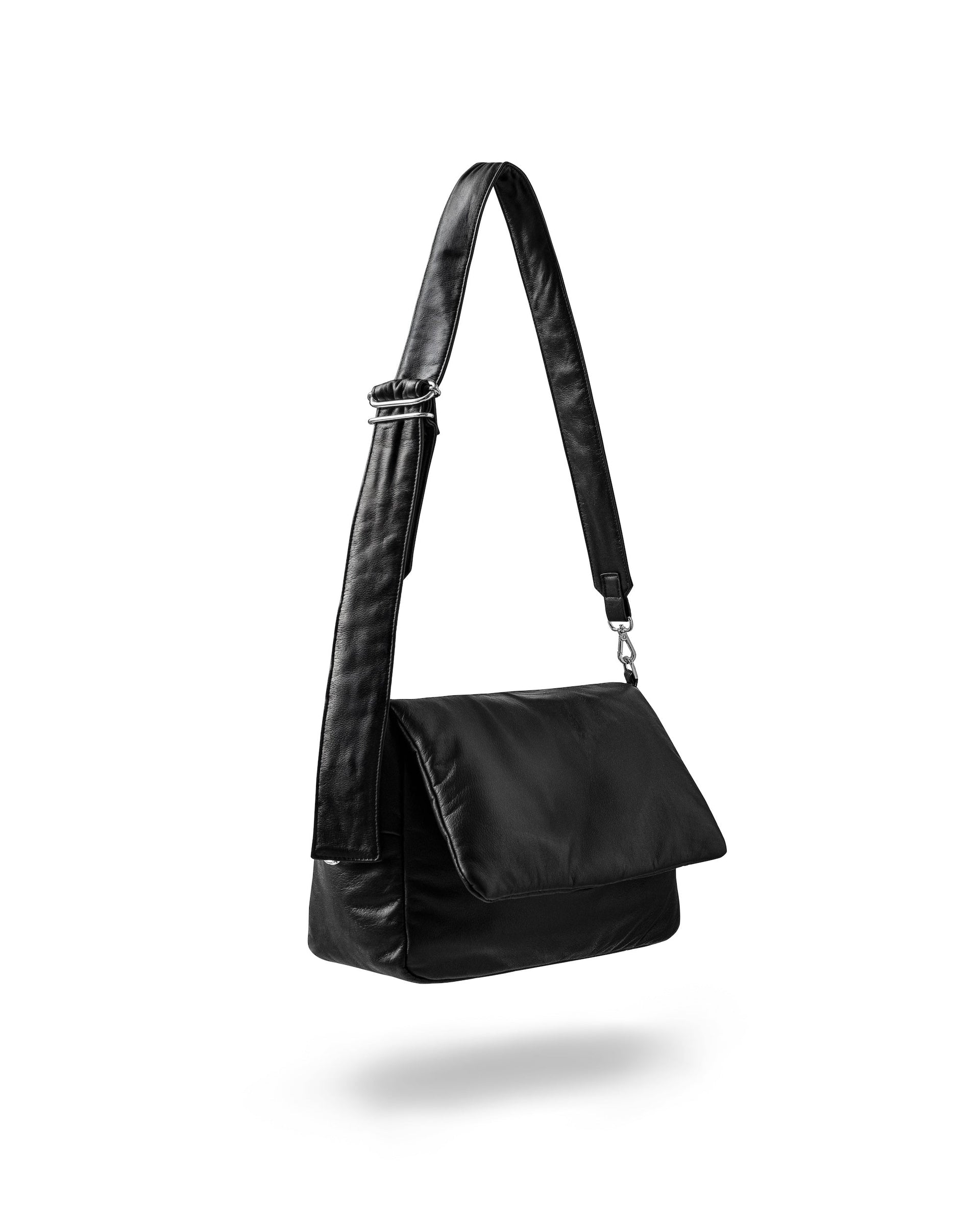 CLESSTE LEATHER PADDED FLAP HOLIDAY BAG