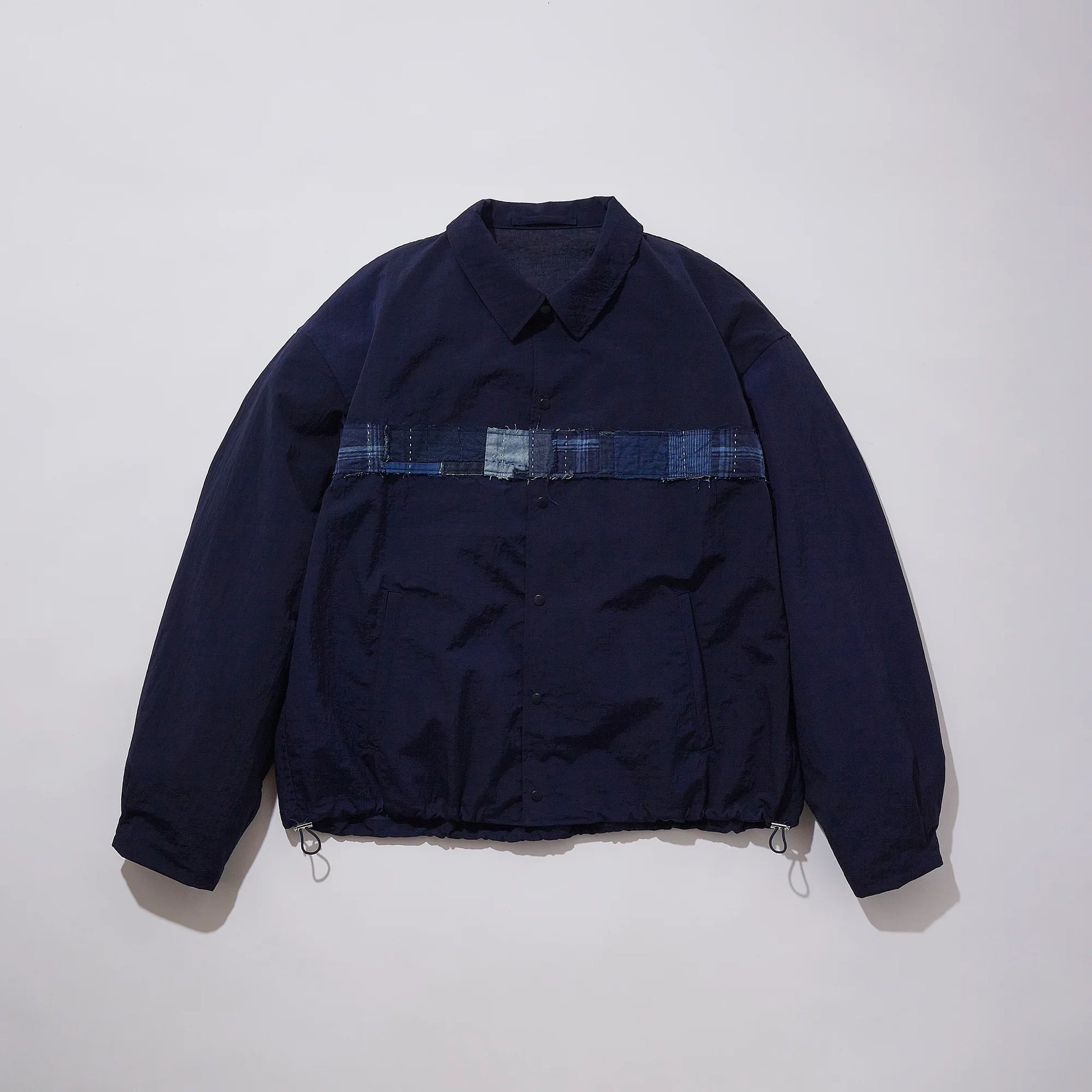 KUON 25SS Indigo Nylon Coaches Jacket -Boro-