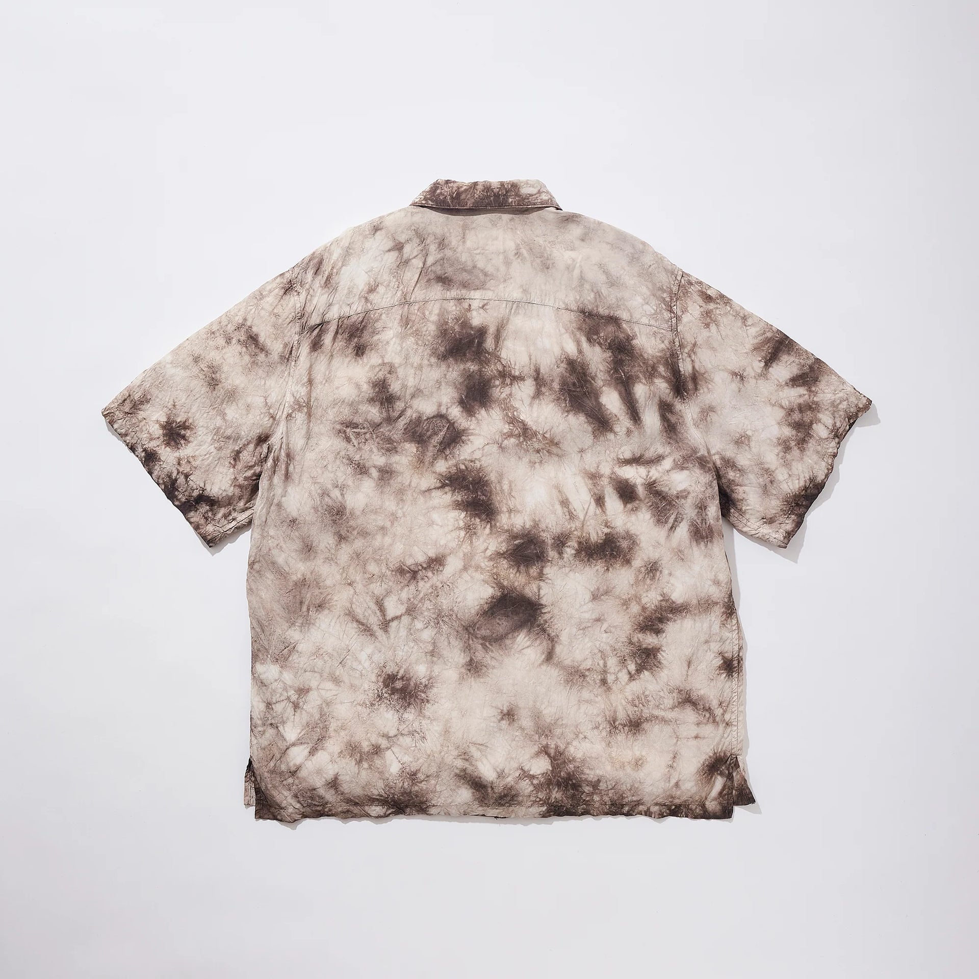 KUON 25SS Dorozome Shibori Camp Collar Shirt