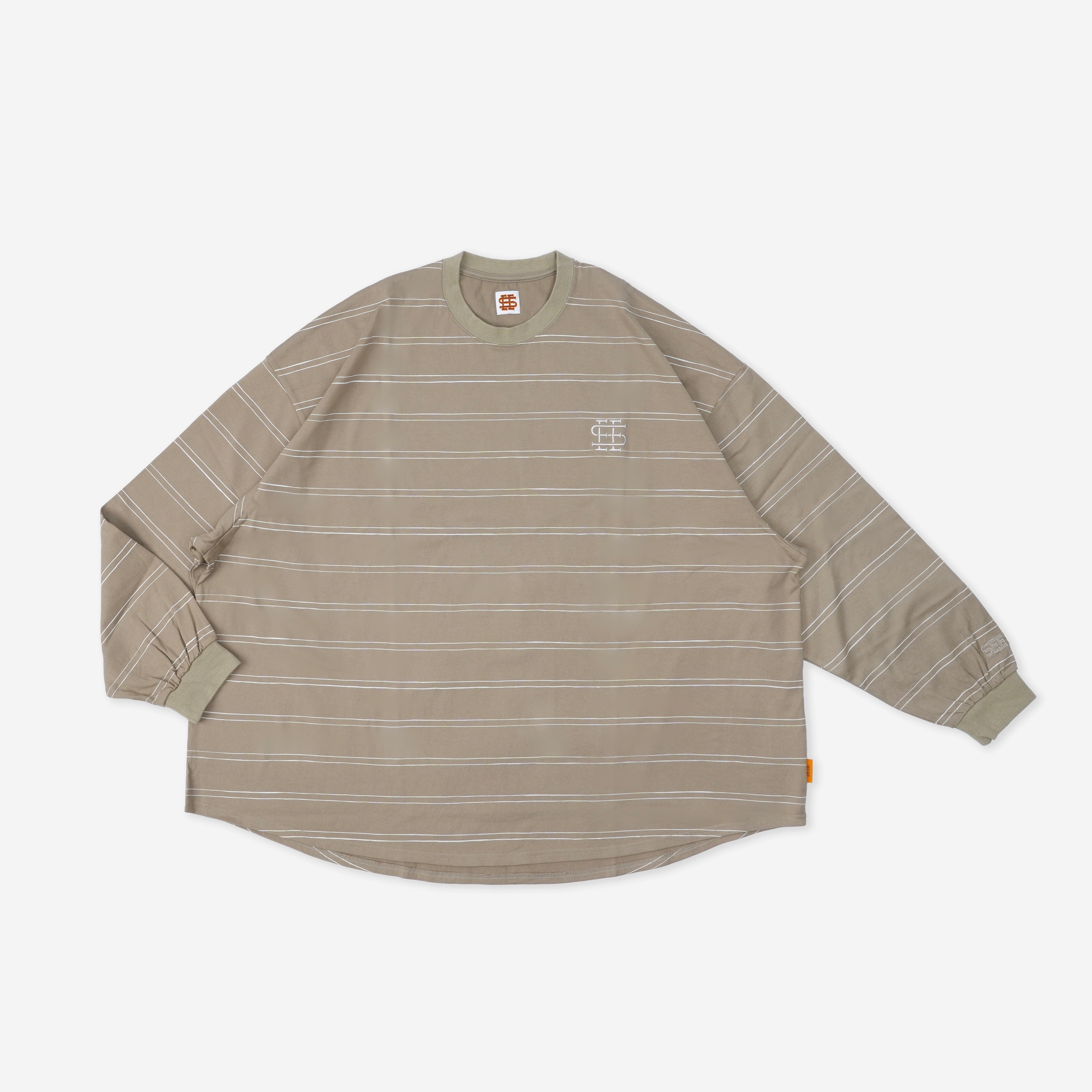 SEE SEE SUPER BIG ROUND LS DOUBLE STRIPE TEE