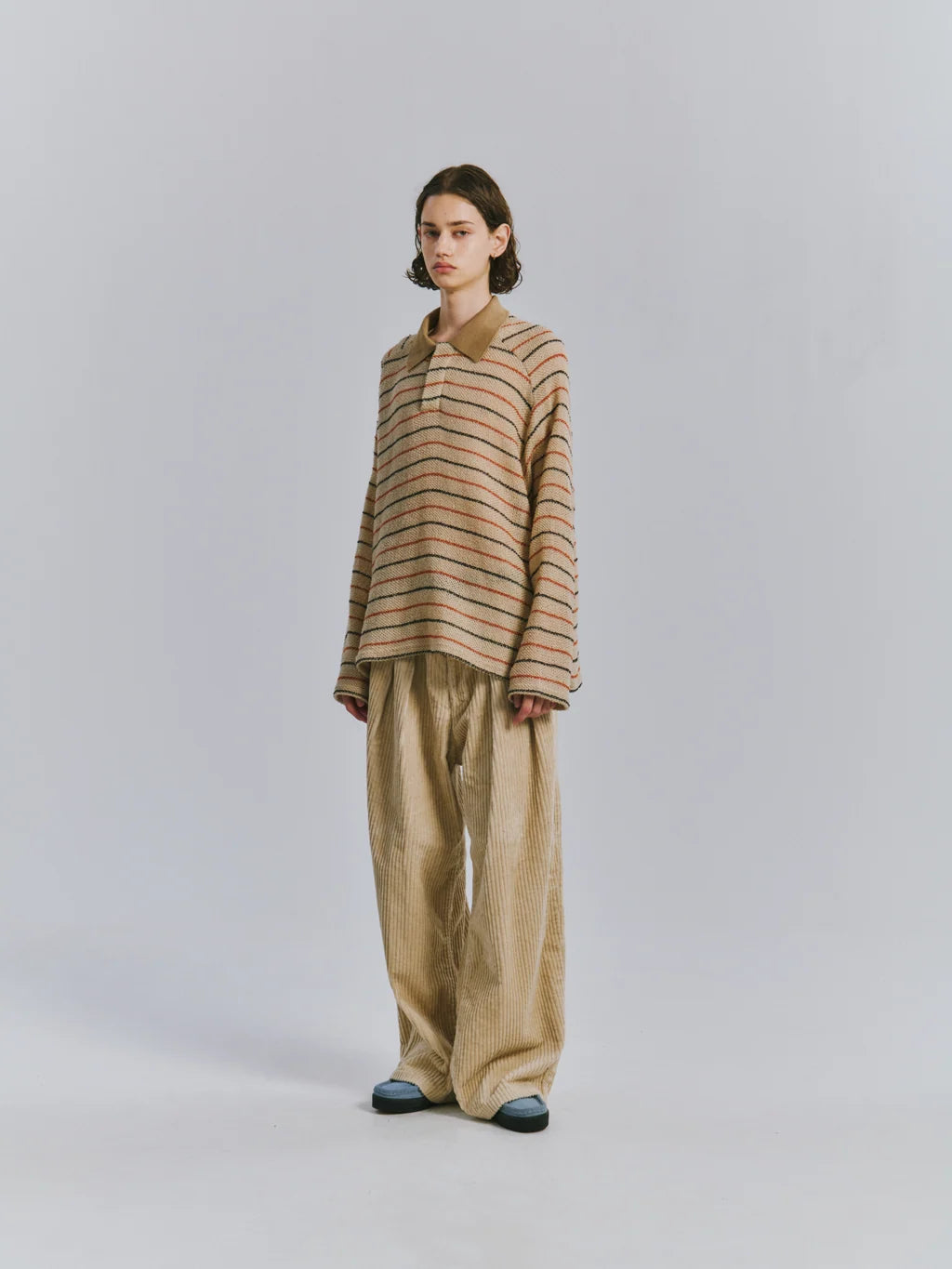 ANCELLM 26AW CUT BORDER SKIPPER SHIRT
