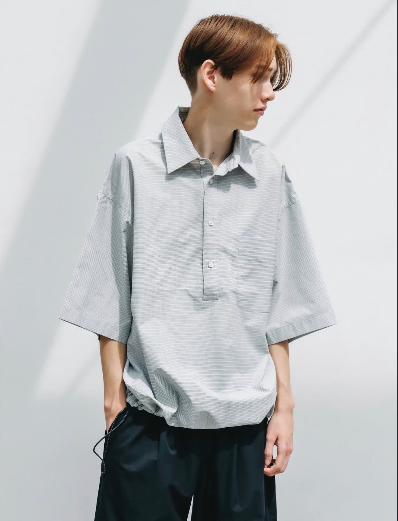 CLESSTE MINI PLAID S/S PULLOVER SHIRT