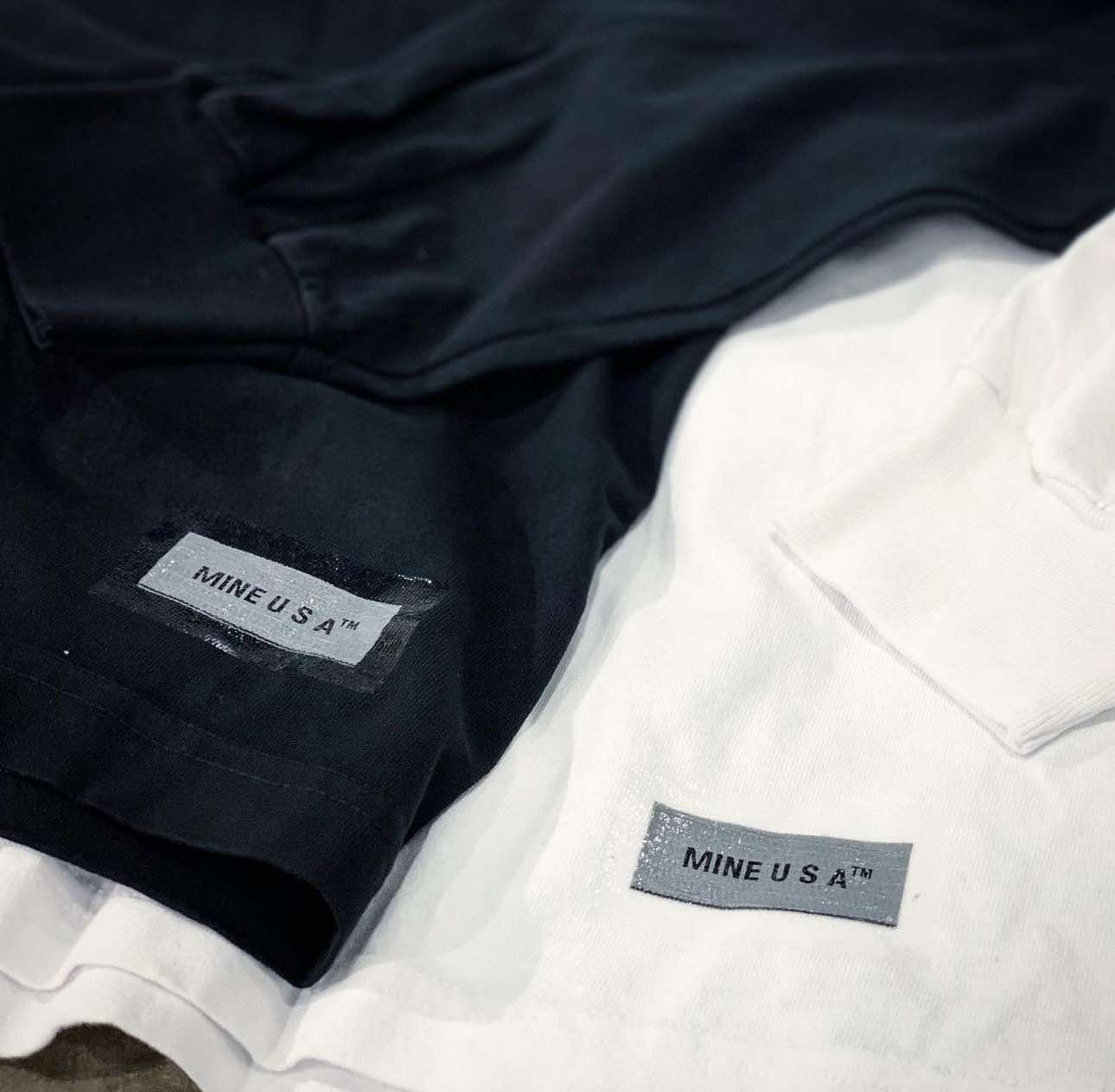 MINE_U.S.A. DUCT LOGO BLACK LABLE TEE LS