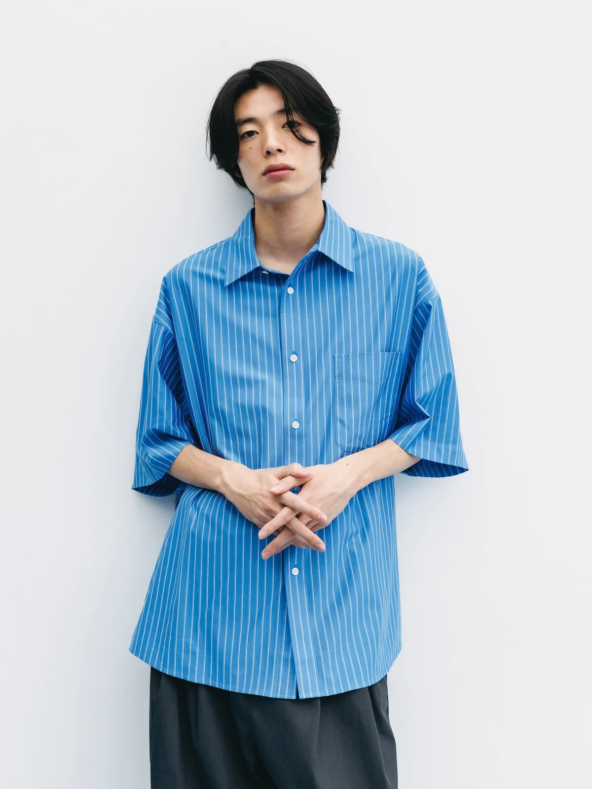 CLESSTE THICK/THIN STRIPE 46G KNIT EVERYDAY S/S SHIRT