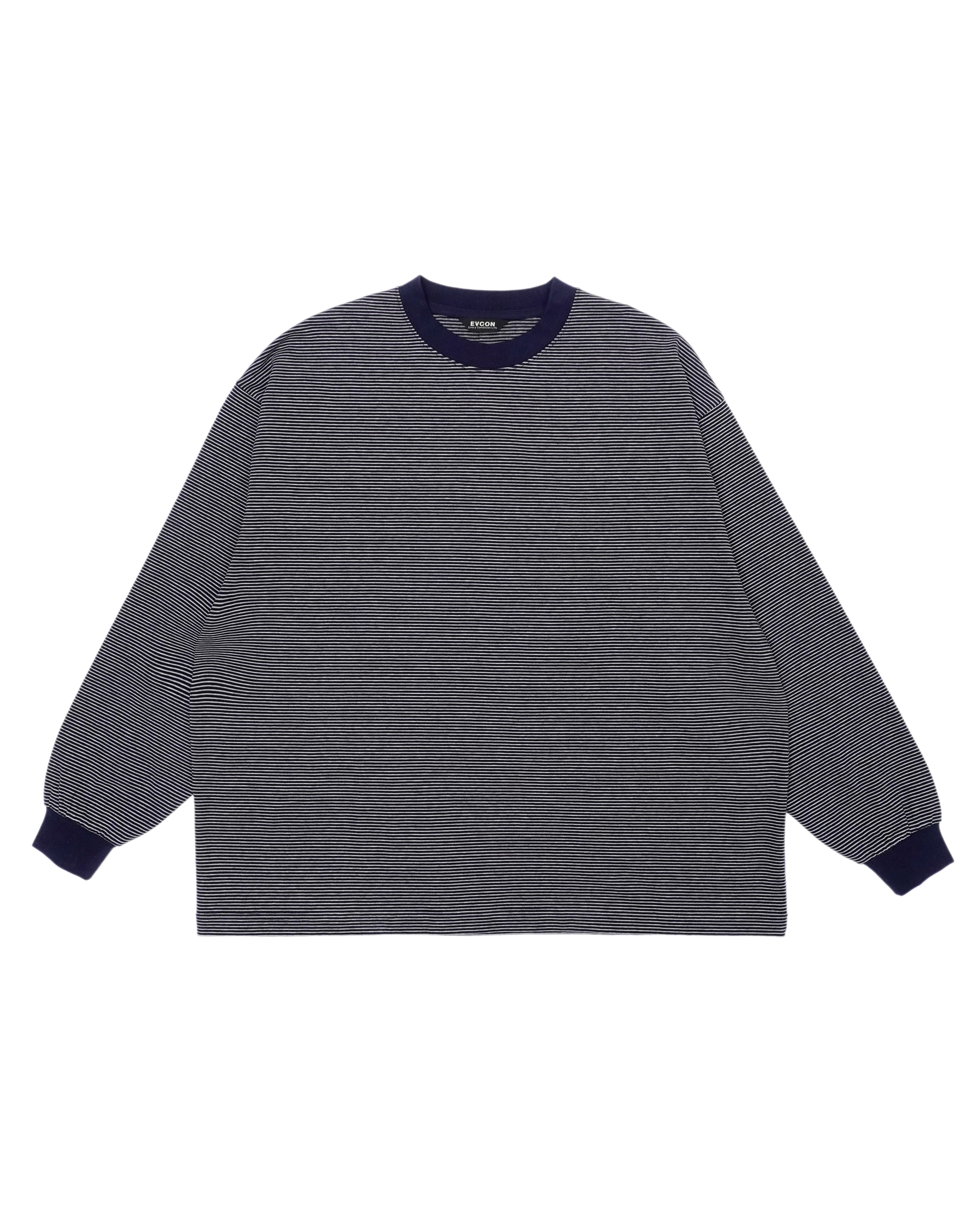 EVCON 26AW MERCERIZATION BORDER WIDE L/S TEE
