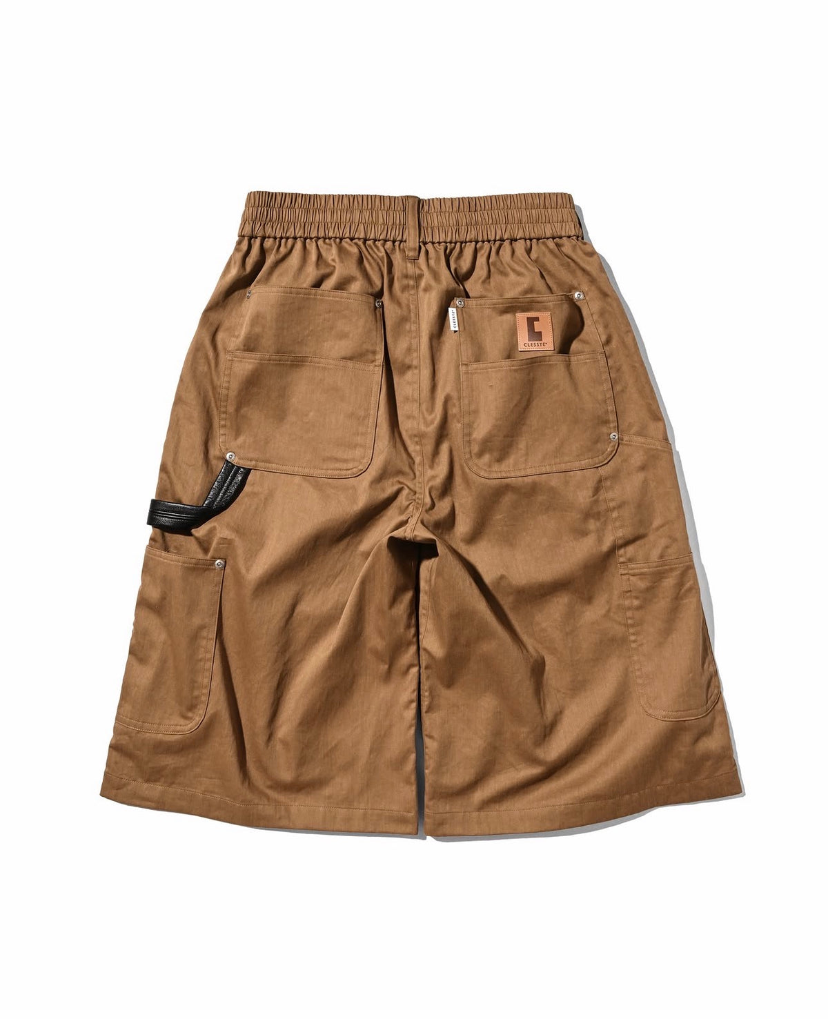 CLESSTE VINTAGE EFFECT DOUBLE KNEE WORKER BAGGY HALF PANTS