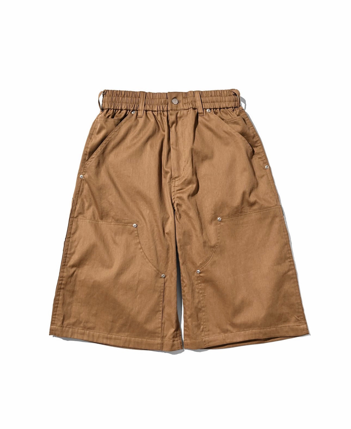 CLESSTE VINTAGE EFFECT DOUBLE KNEE WORKER BAGGY HALF PANTS