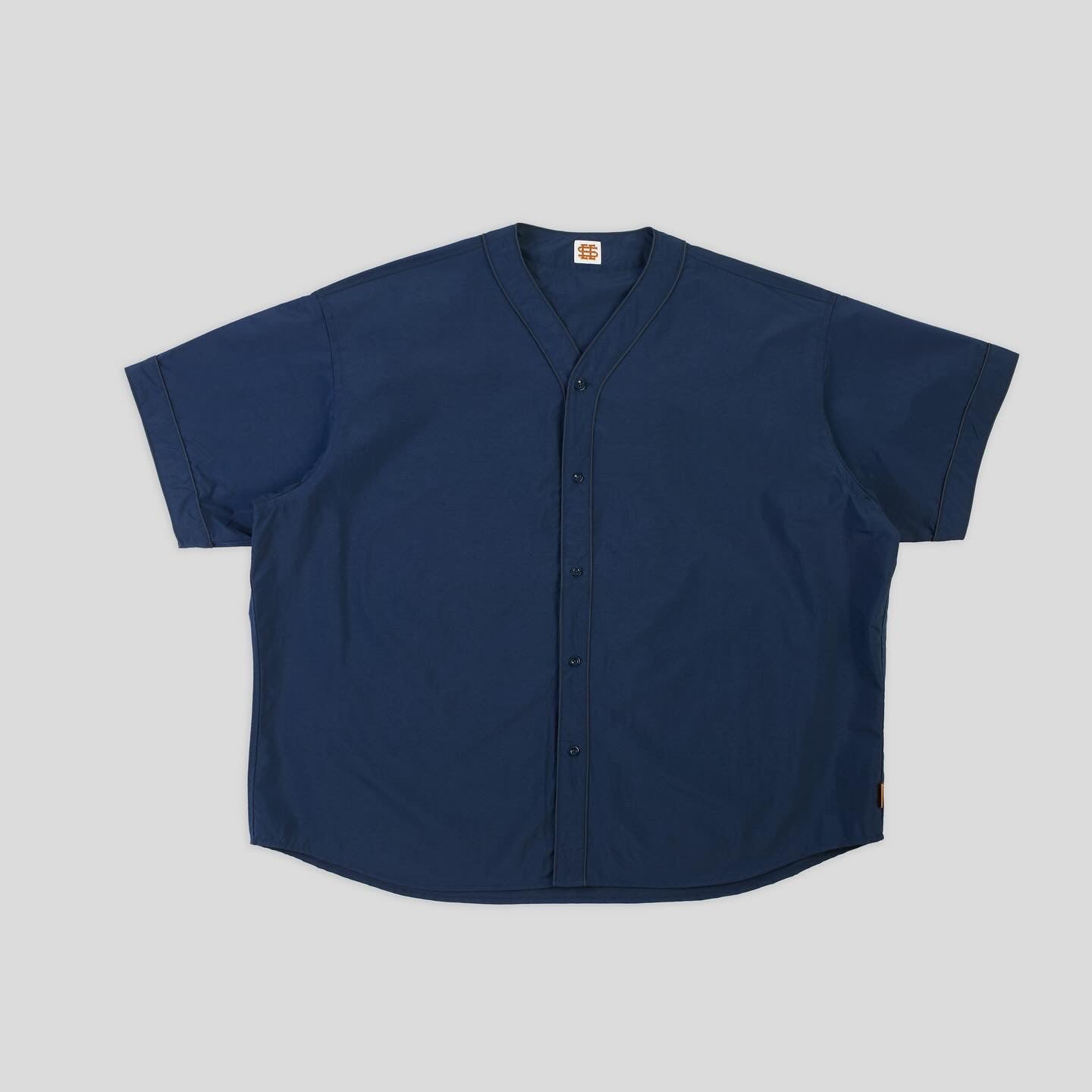 SEE SEE NYLON BASEBALL SHIRT NAVY 4XL