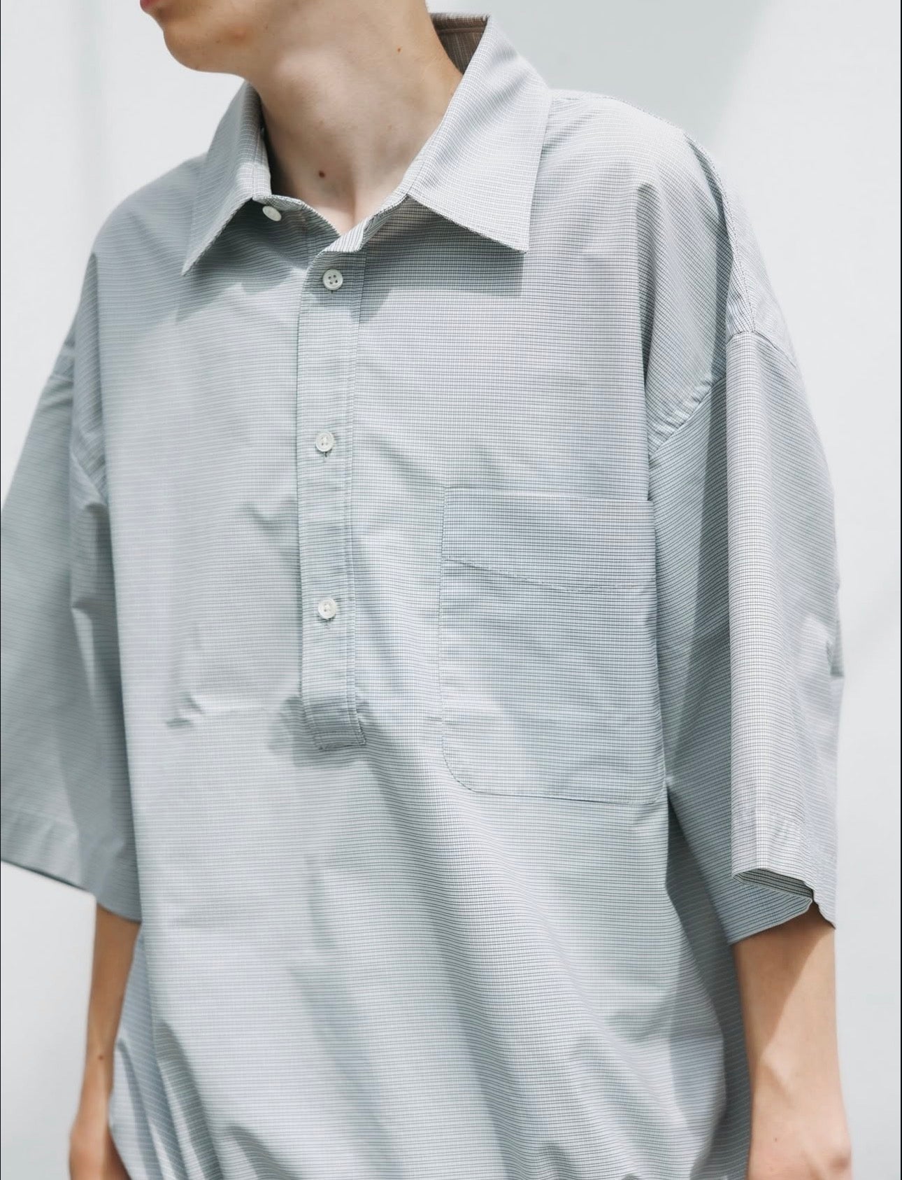 CLESSTE MINI PLAID S/S PULLOVER SHIRT