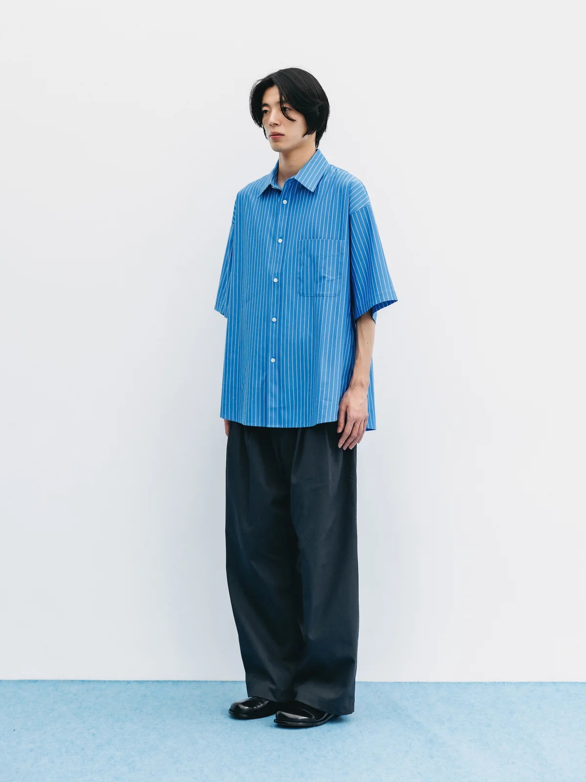 CLESSTE THICK/THIN STRIPE 46G KNIT EVERYDAY S/S SHIRT