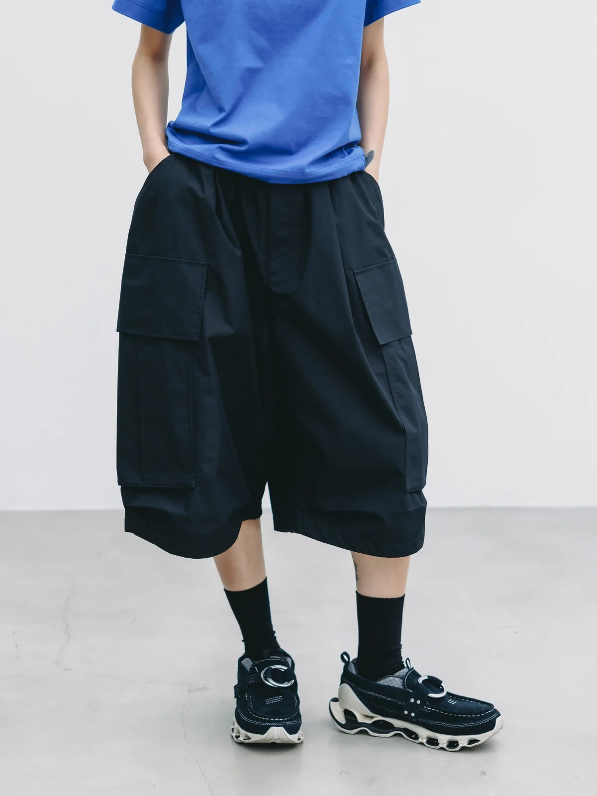 CLESSTE +PHENIX WINDSTOPPER® BY GORE-TEX LABS CITY MEGA POCKET BALLOON CARGO HALF PANTS