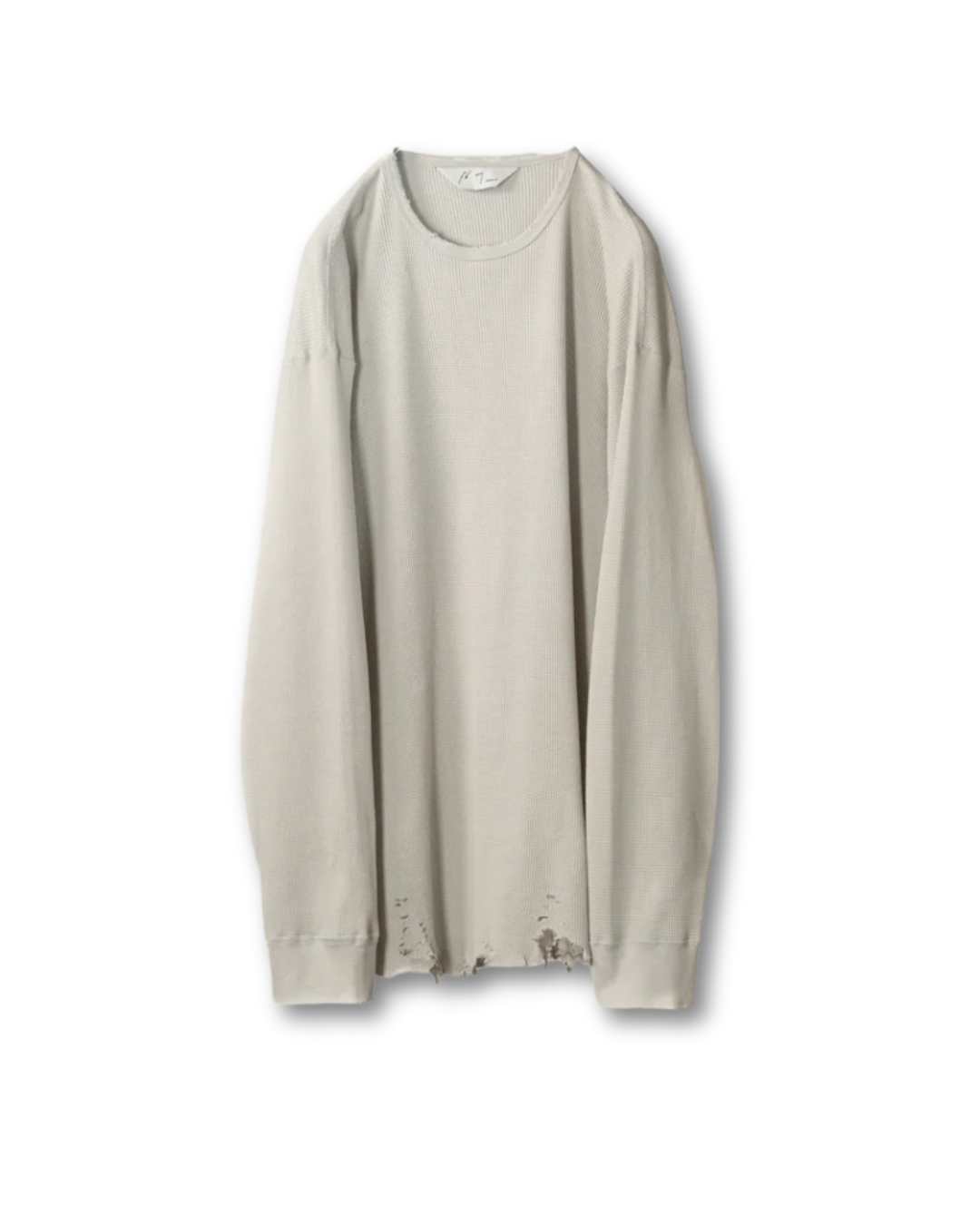 ANCELLM 26AW DAMAGE WAFFLE CREW LS