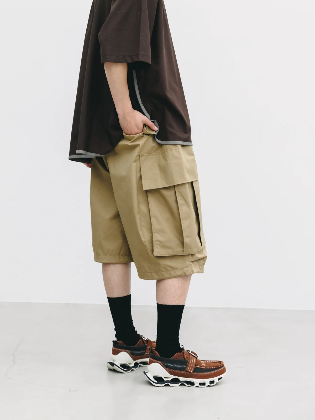CLESSTE +PHENIX WINDSTOPPER® BY GORE-TEX LABS CITY MEGA POCKET BALLOON CARGO HALF PANTS