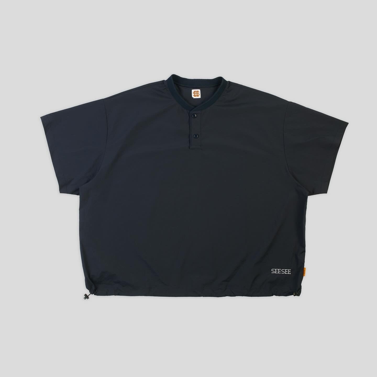 SEE SEE BIG NYLON HENLEY DRAWSTRINGS SS