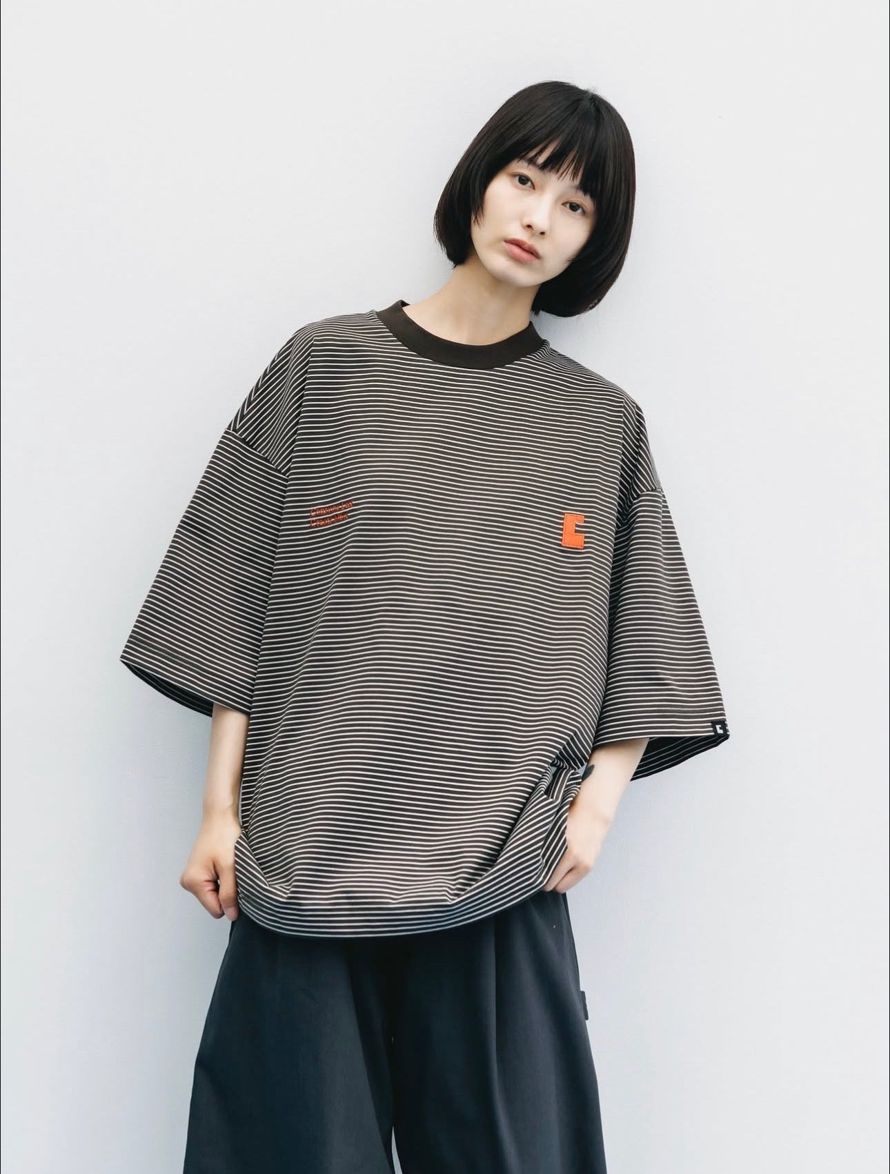 CLESSTE "C x CONCEPT" SYTRIPED S/S SHIRT WITH DRAWSTRINGS