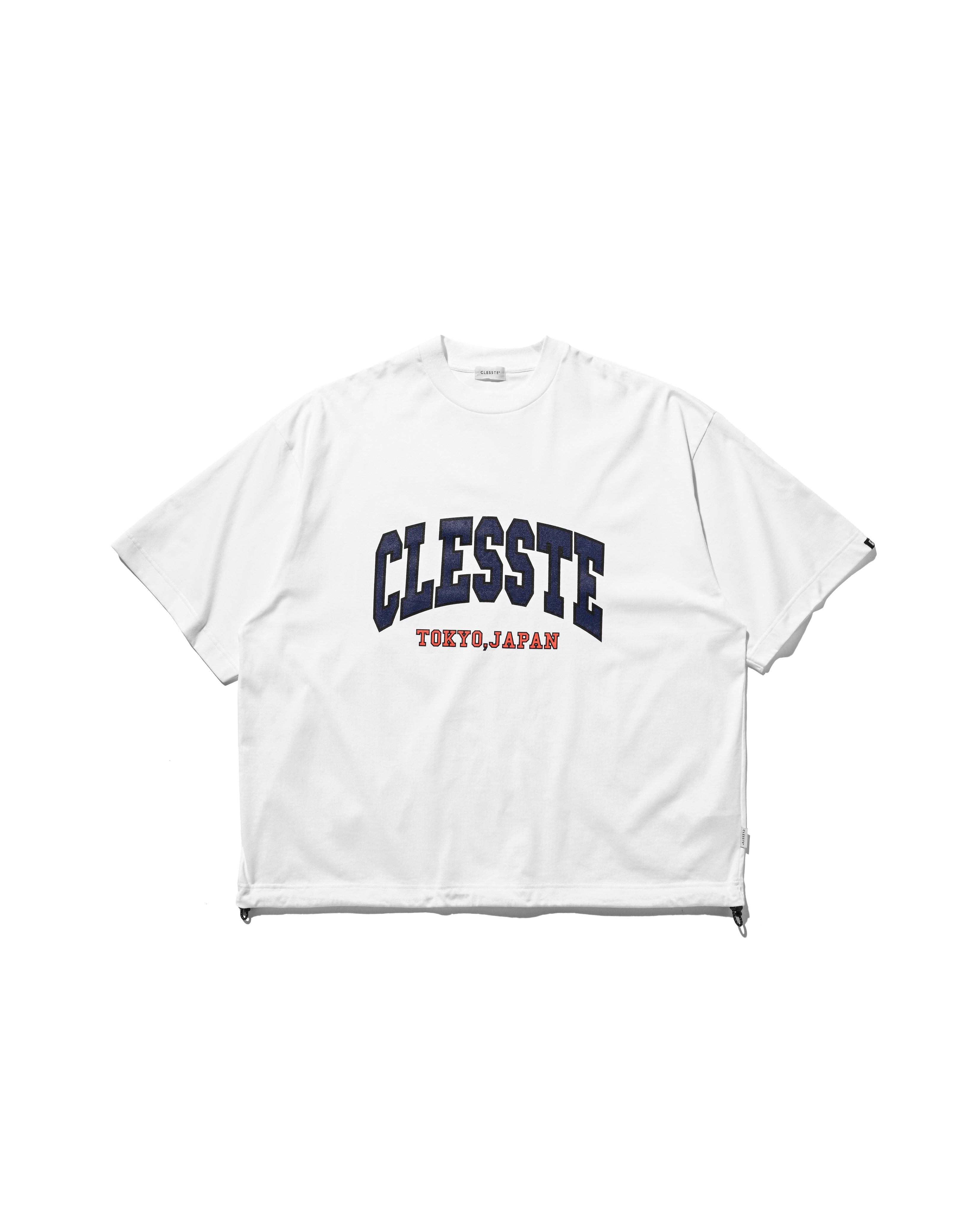 CLESSTE COLLEGE LOGO PRINT MASSIVE T-SHIRT WITH DRAWSTRINGS