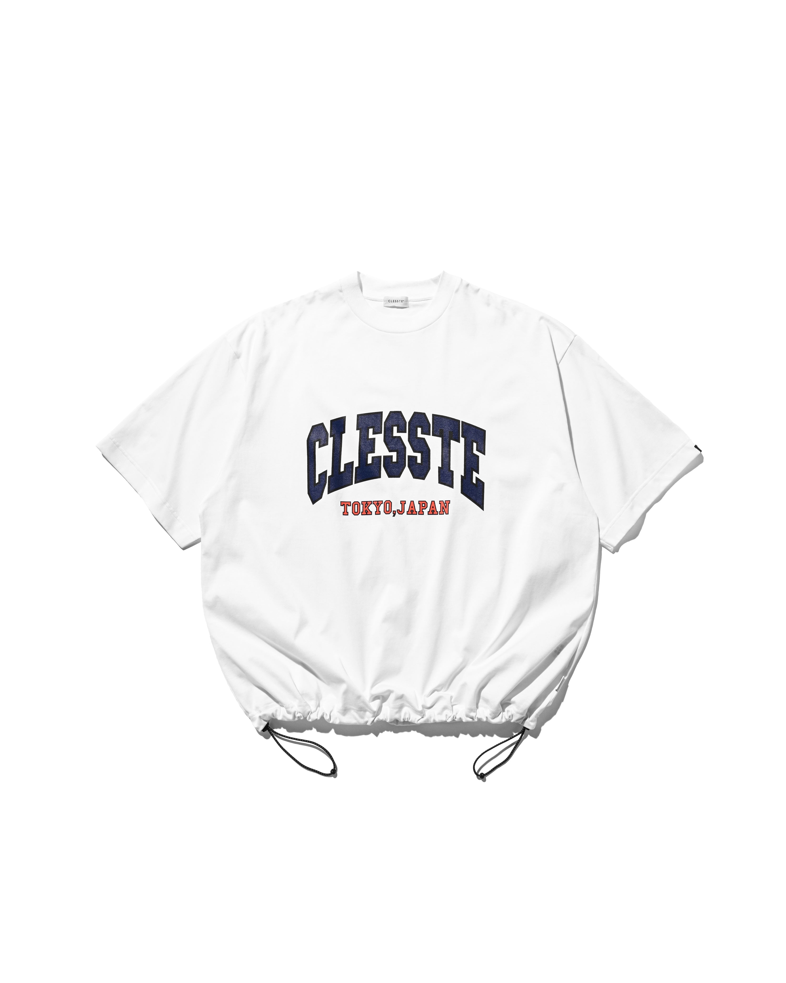 CLESSTE COLLEGE LOGO PRINT MASSIVE T-SHIRT WITH DRAWSTRINGS