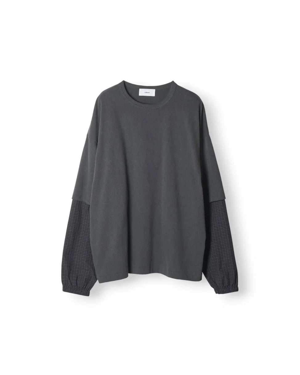 refomed 26FW FRESH MAN LAYERED TEE CHECK