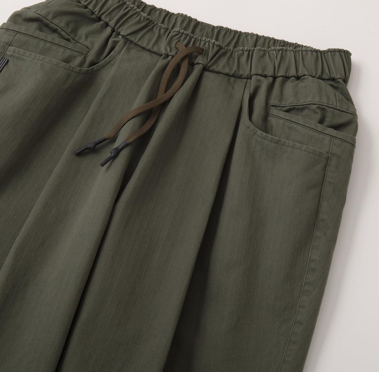 S.F.C 24FW - WIDE TAPERED EASY PANTS (HERRINGBONE)