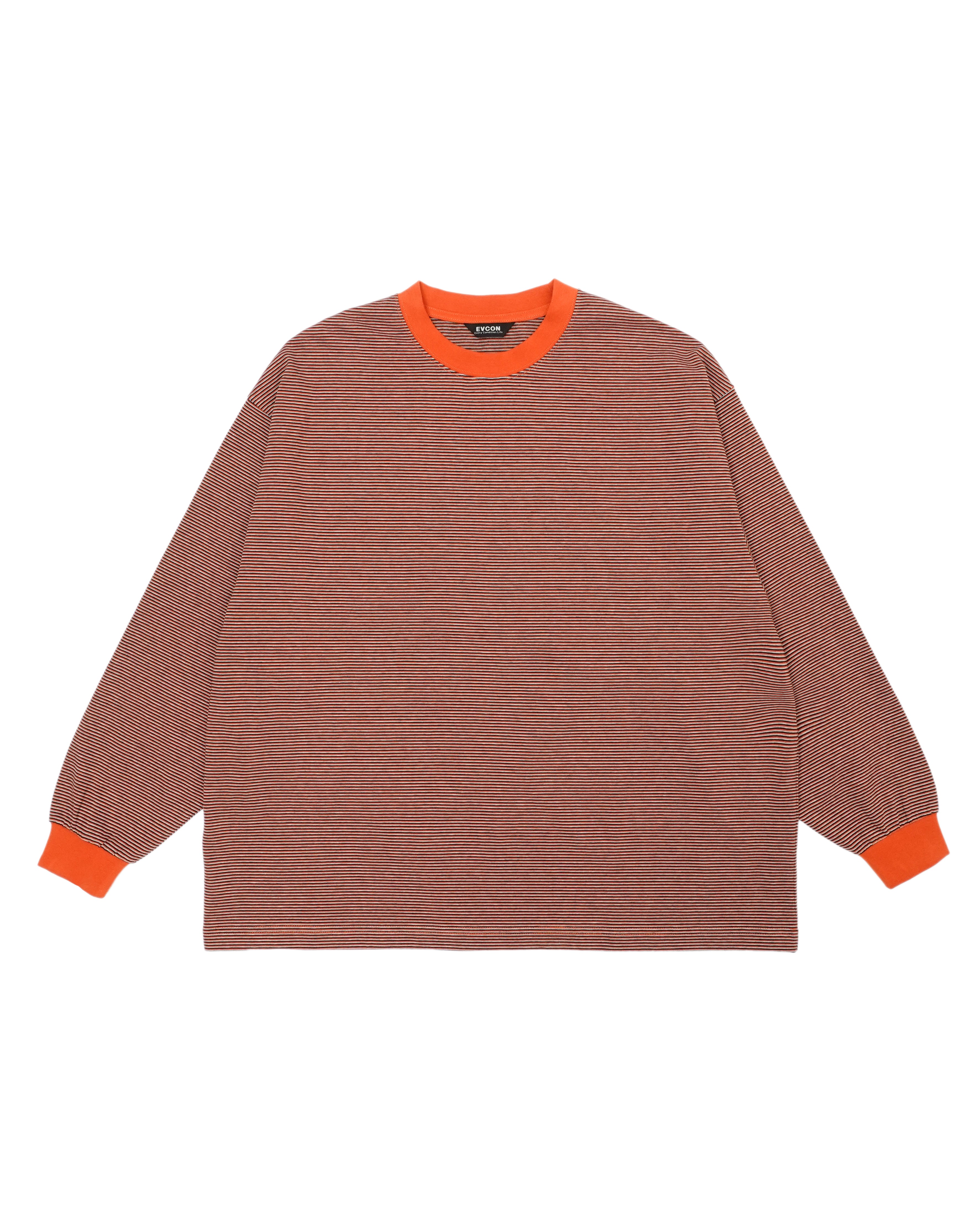 EVCON 26AW MERCERIZATION BORDER WIDE L/S TEE