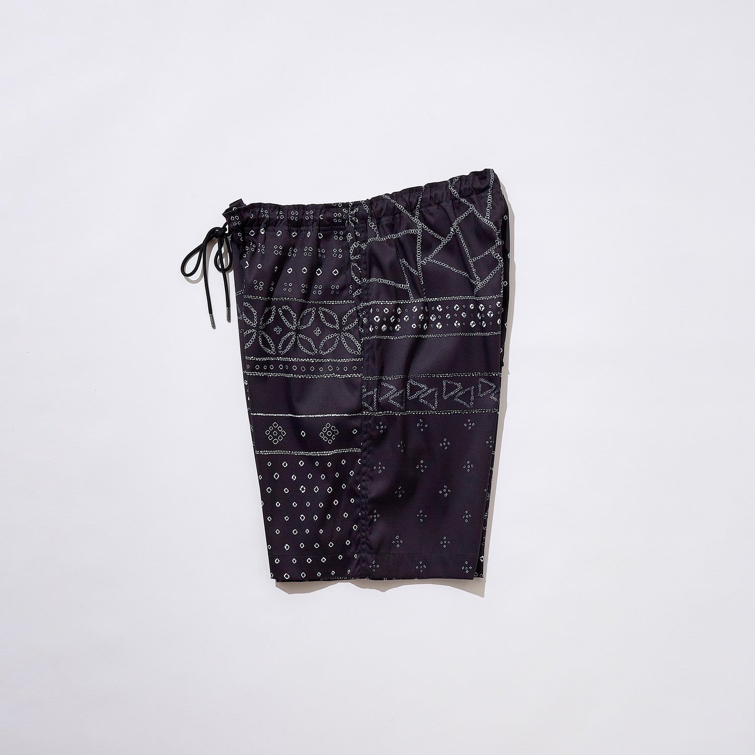 KUON 25SS Kanoko Shibori Printed Bandanna Shorts