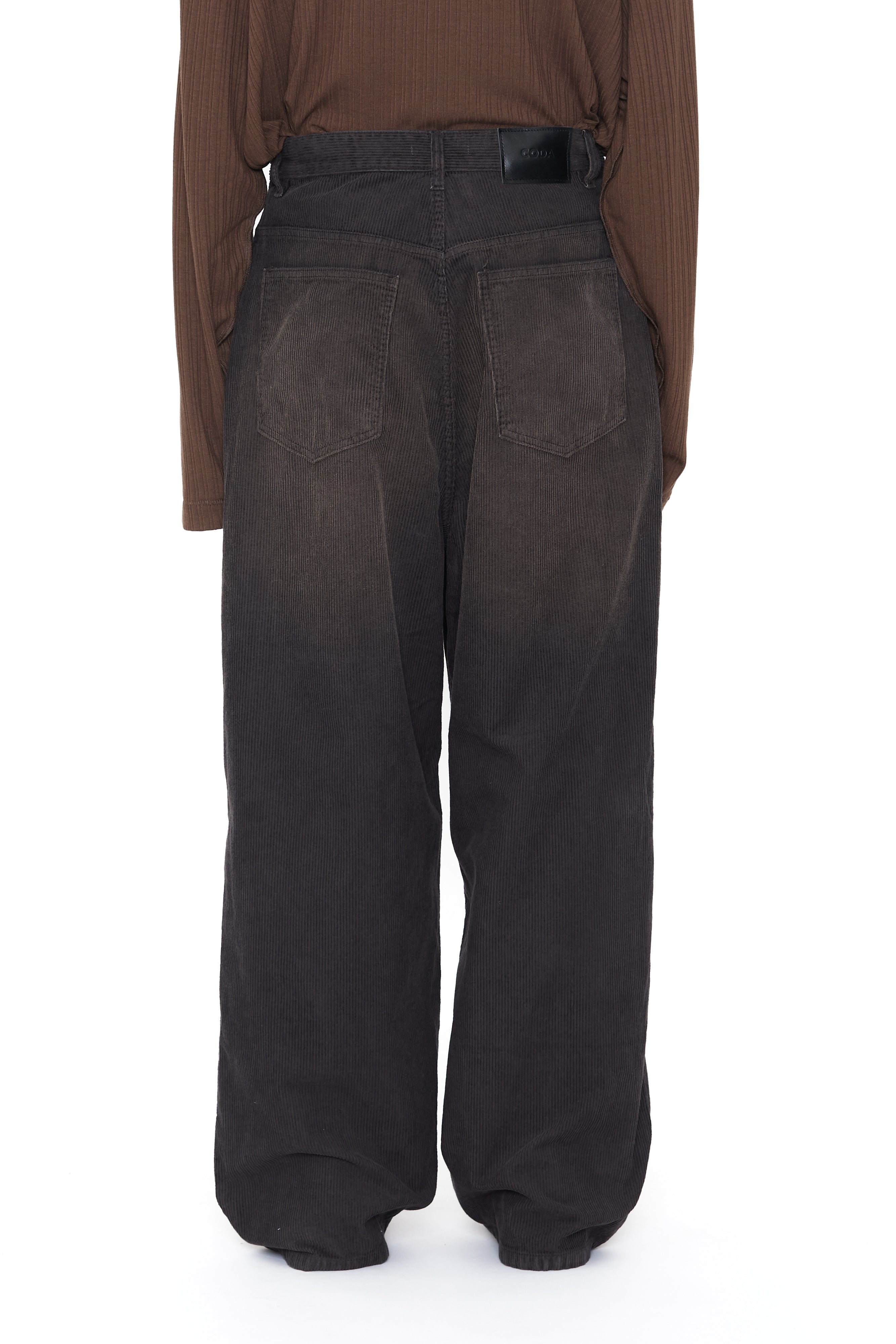 CODA 26SS GREY WASHED CORDUROY EXTENDED CUT LUFT PANTS