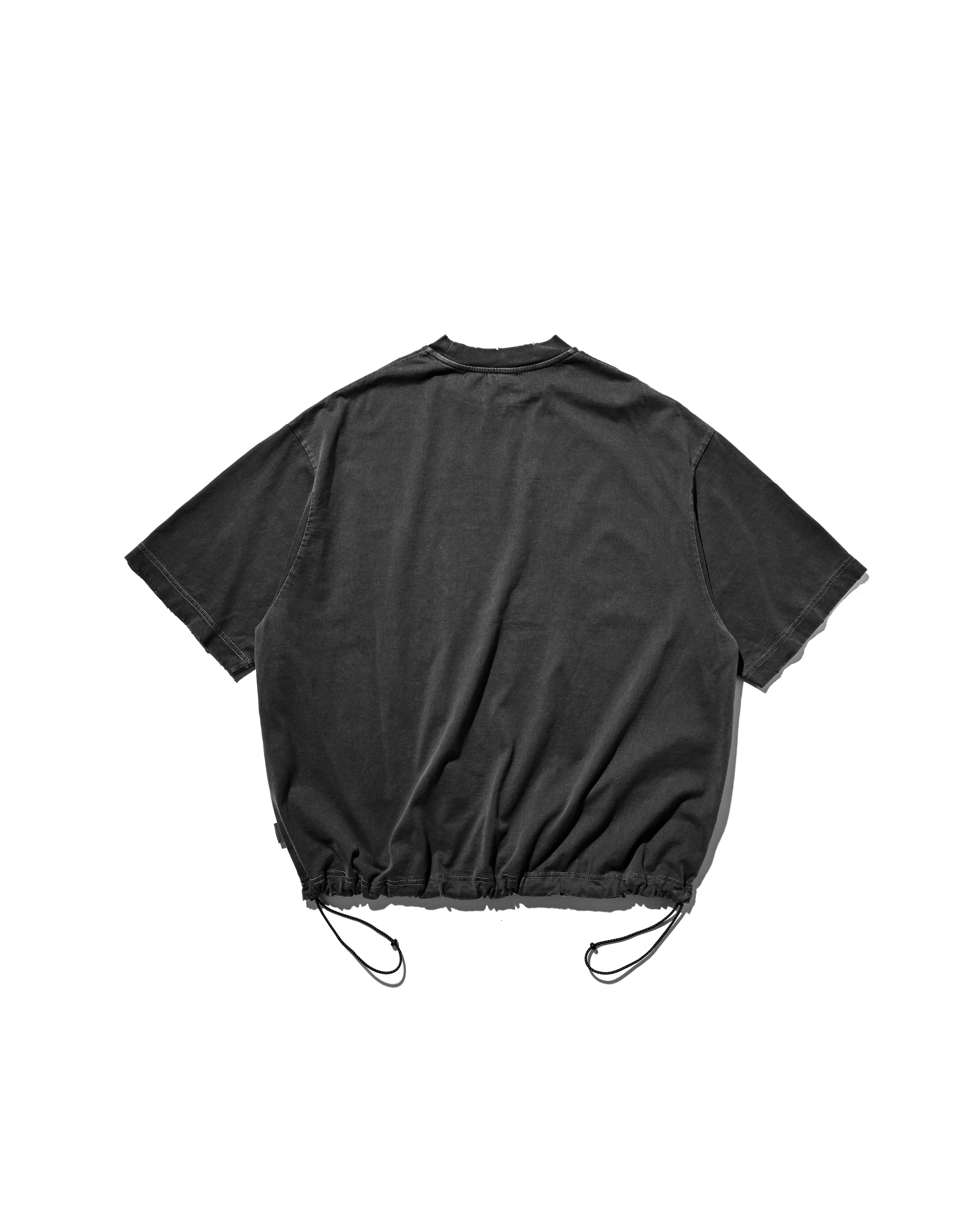 CLESSTE "CLESSTE BOY" PIGMENT DYED S/S T-SHIRT WITH DRAWSTRINGS