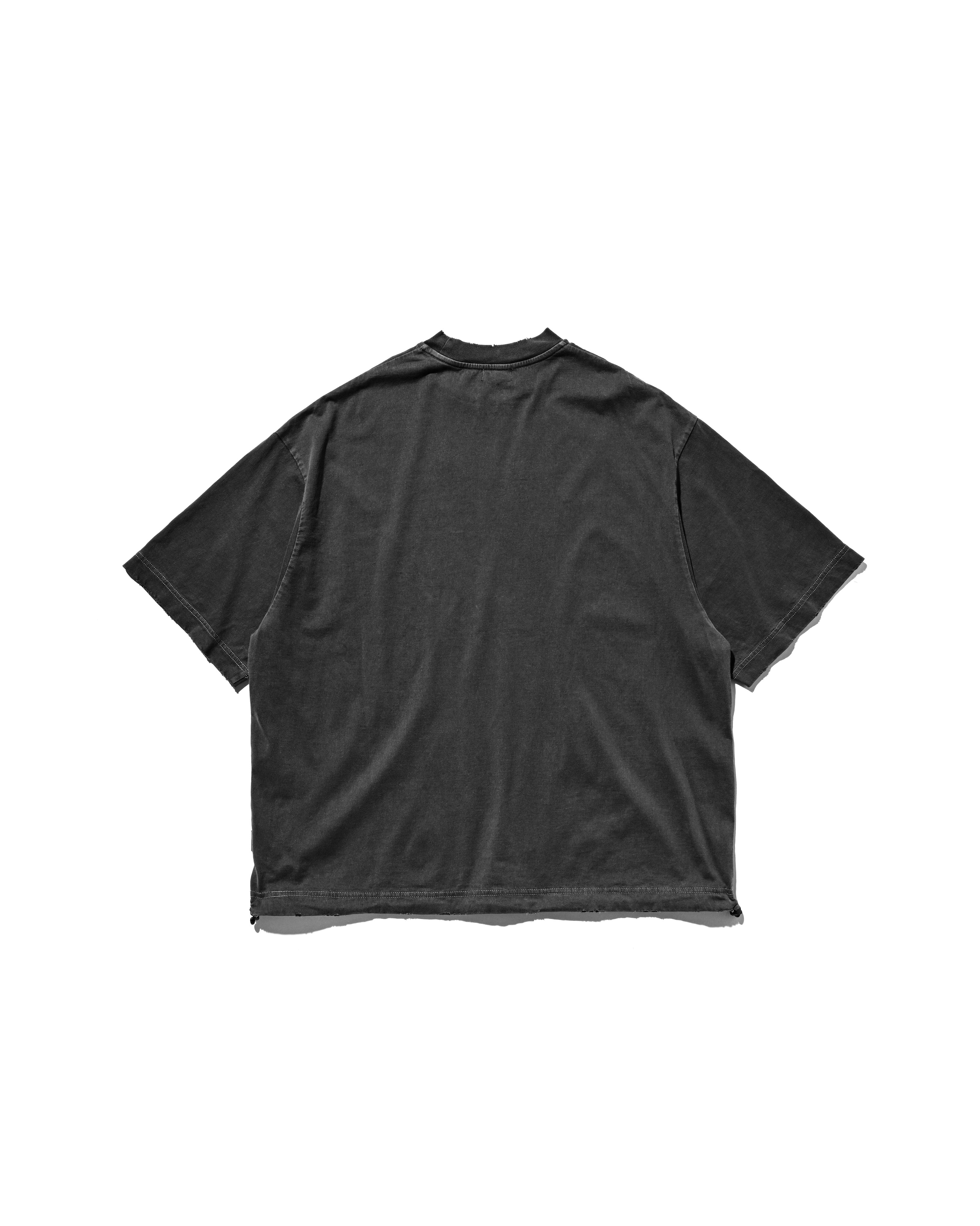 CLESSTE "CLESSTE BOY" PIGMENT DYED S/S T-SHIRT WITH DRAWSTRINGS