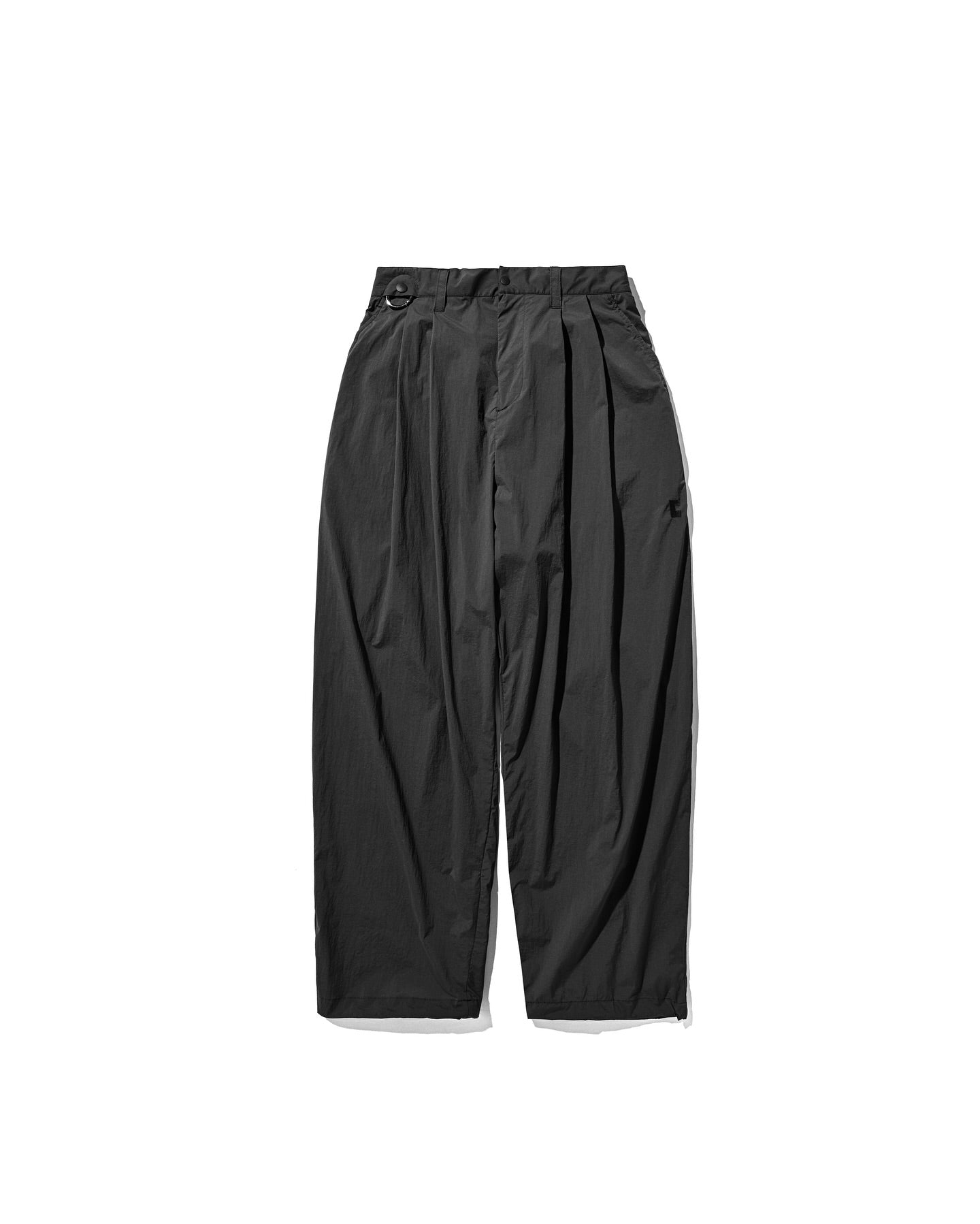 CLESSTE CRISPY NYLON CITY UNIFORM WIDE TAPERED PANTS
