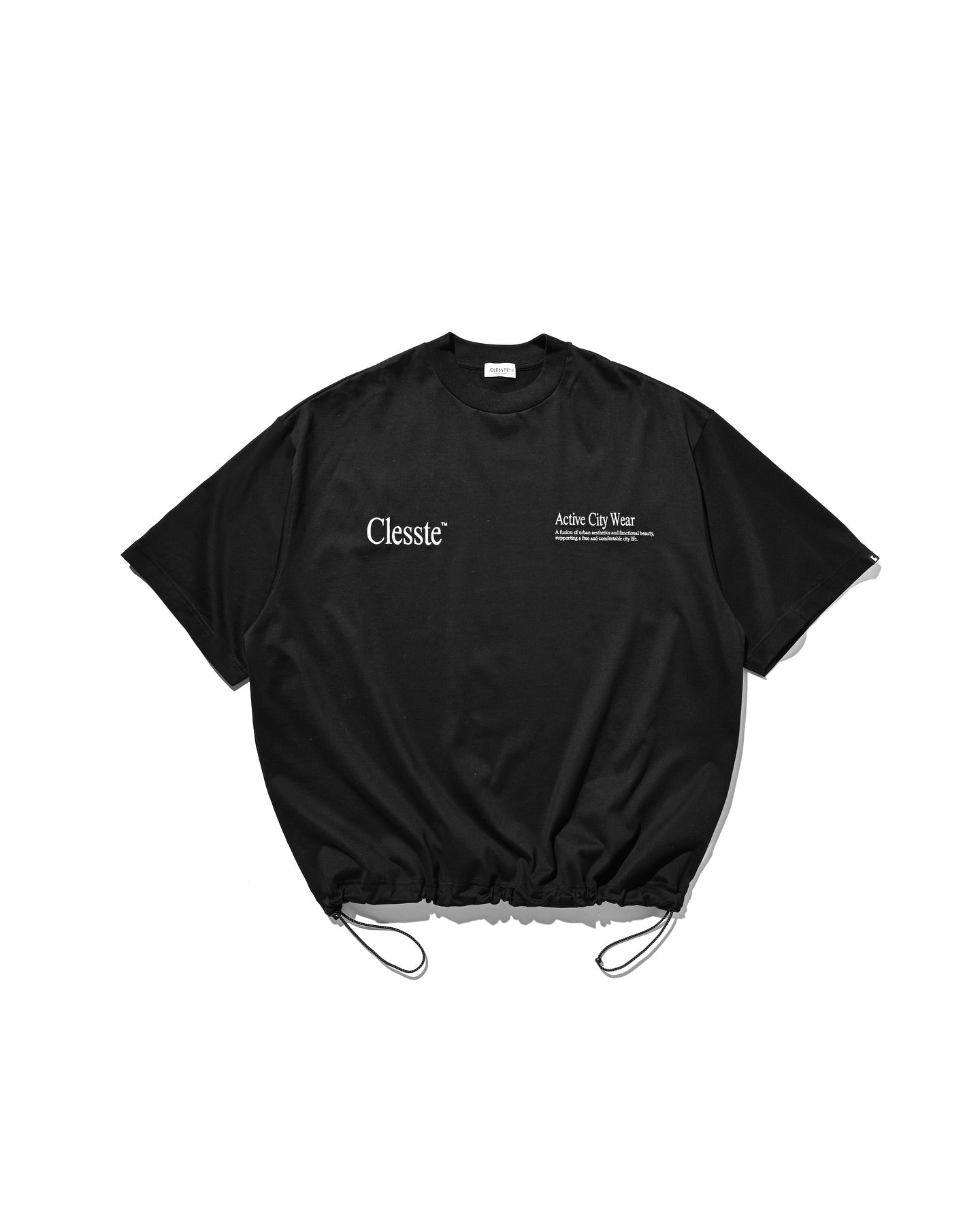 CLESSTE ENBROIDERY MASSIVE T-SHIRT WITH DRAWSTRINGS