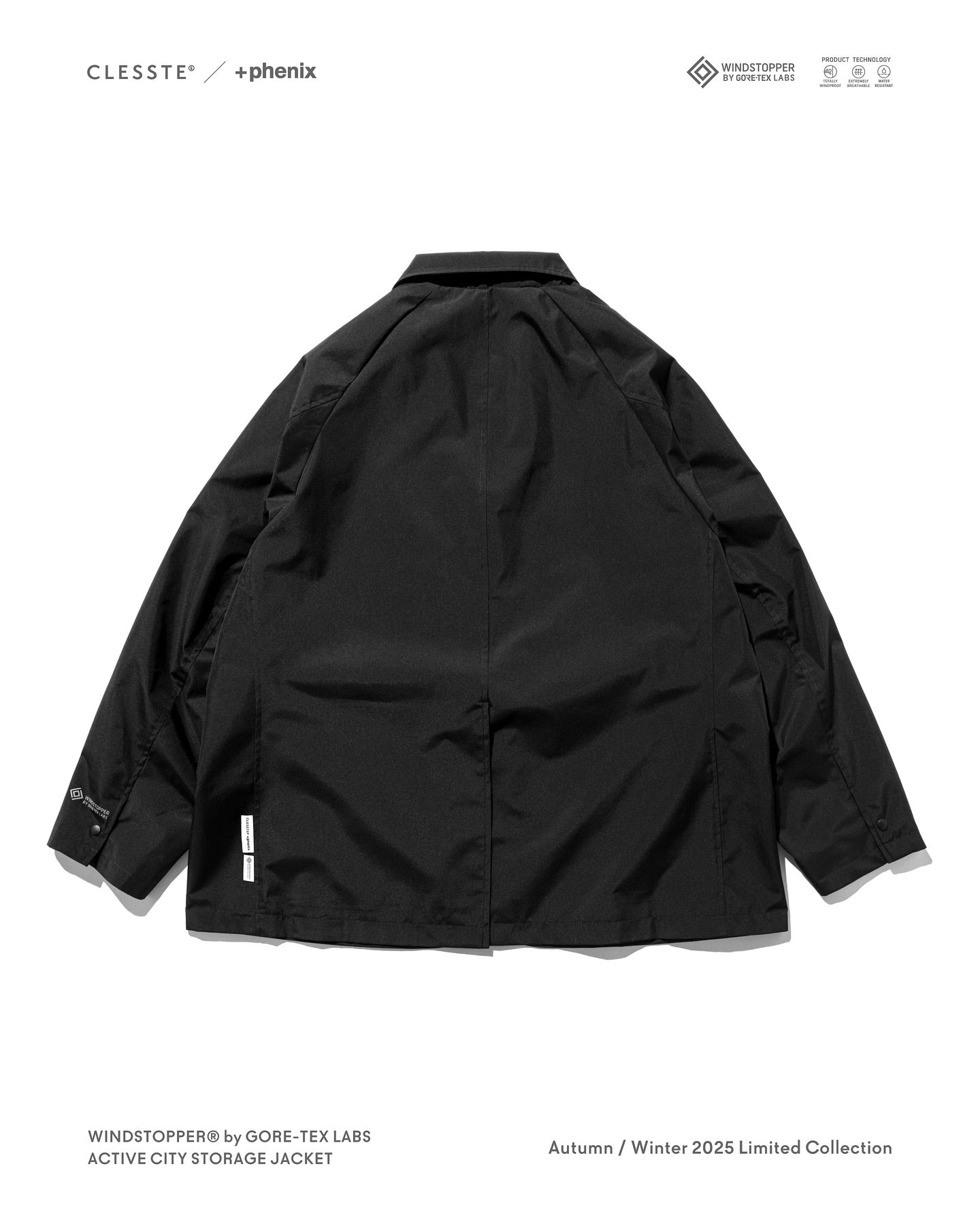 CLESSTE +phenix WINDSTOPPER® by GORE-TEX LABS ACTIVE CITY STORAGE JACKET