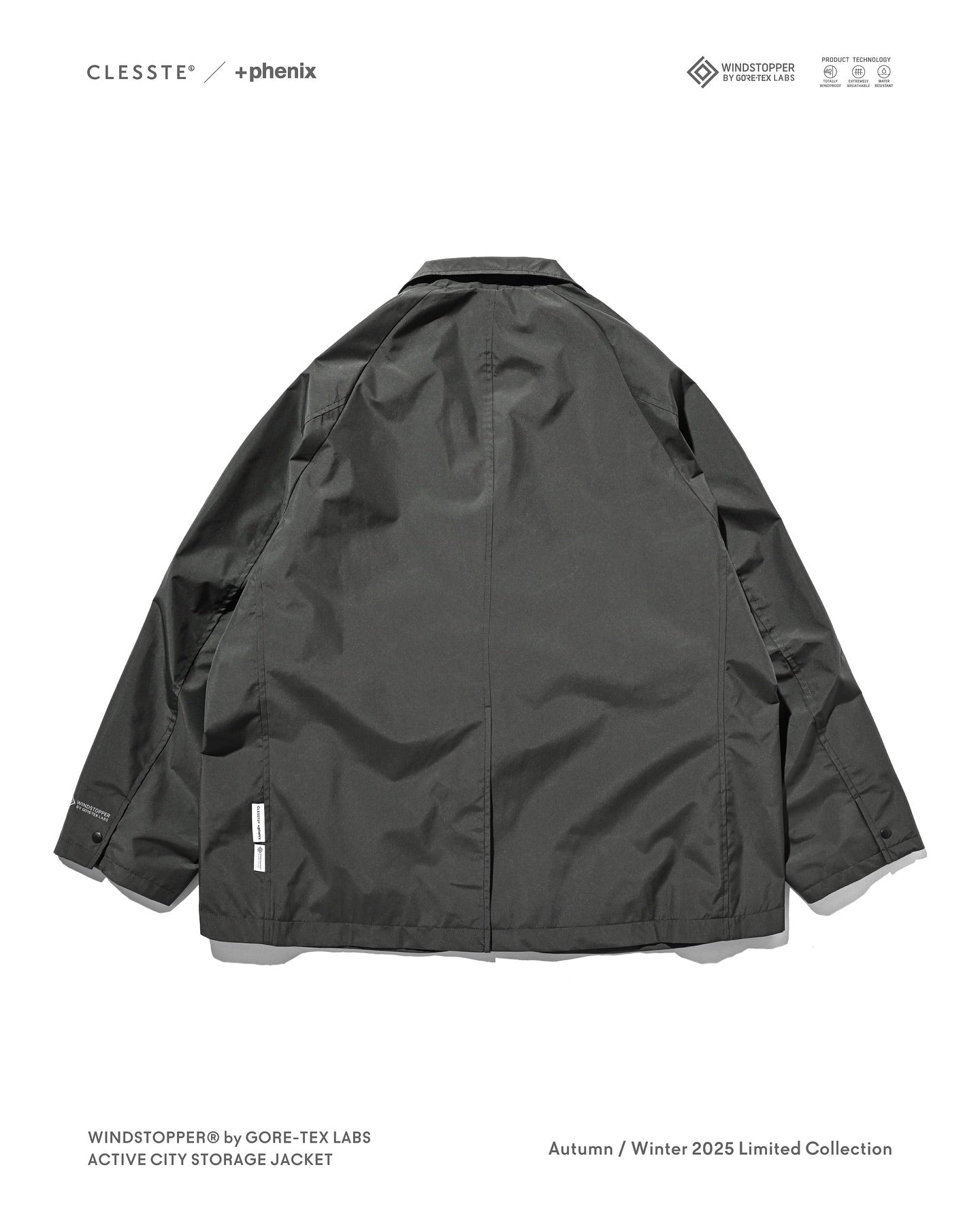 CLESSTE +phenix WINDSTOPPER® by GORE-TEX LABS ACTIVE CITY STORAGE JACKET